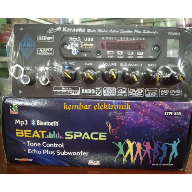 jm kit tone control stereo karaoke mic echo subwoofer mp3 bluetooth  855