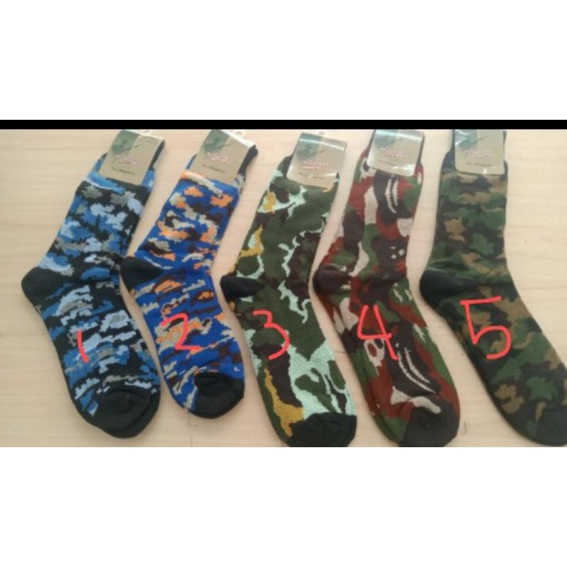 Kaos Kaki PDL Loreng TNI Brimob Tebal Merk Harpist Original