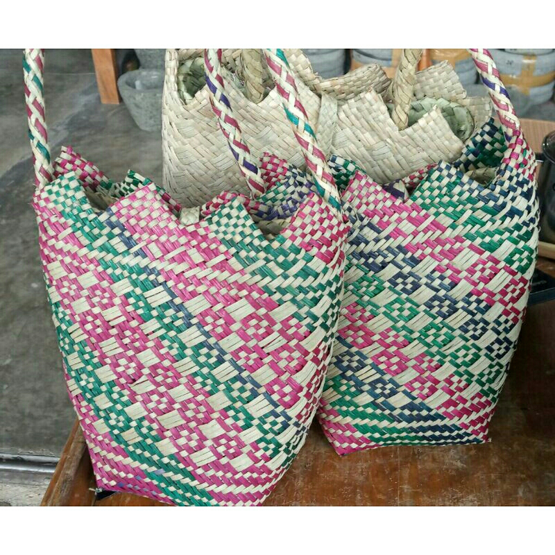 Bakul purun, keranjang purun, cover pot, cover anyaman pot, keranjang anyam, tas anyambakul purun, c