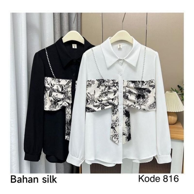 Blouse Korea Rihanna | Bahan Silk Premium Import