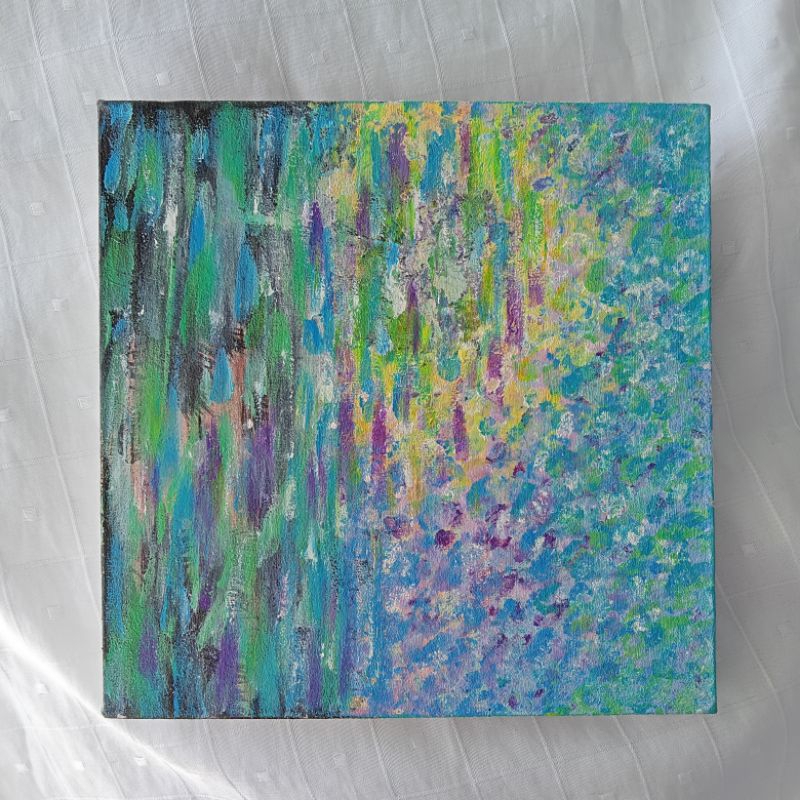 LUKISAN “ABSTRAK” KANVAS ASLI (HANDMADE)