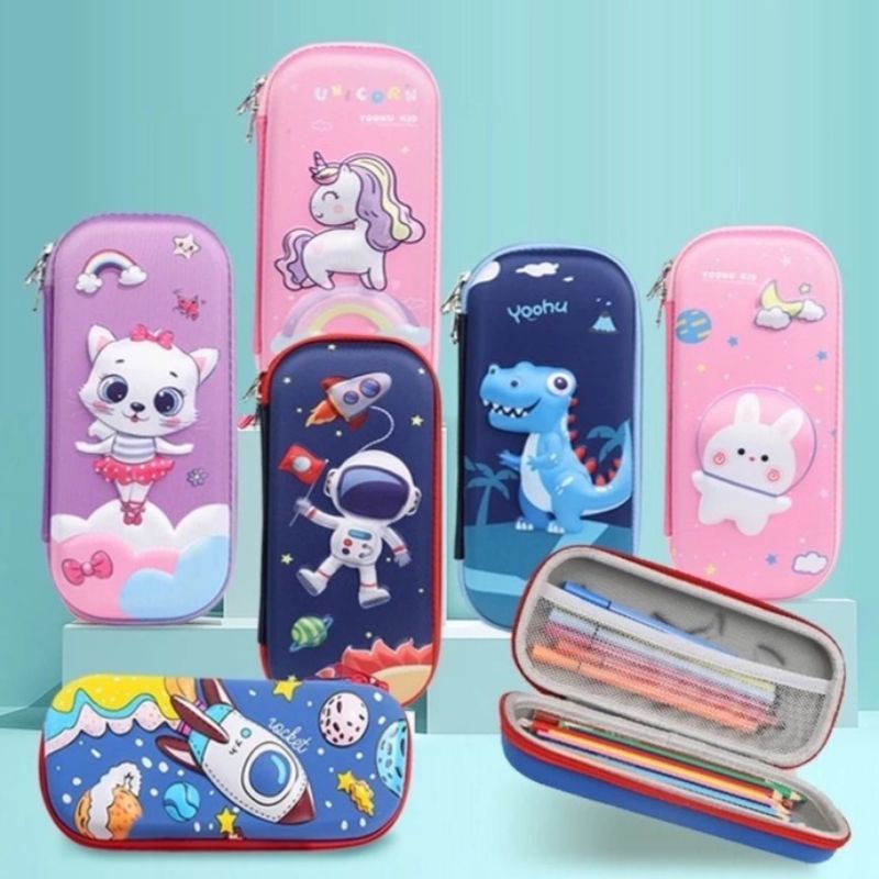 

Kotak Pensil 3D Kotak Pensil Anak Laki laki & Perempuan Set Alat Tulis Sekolah