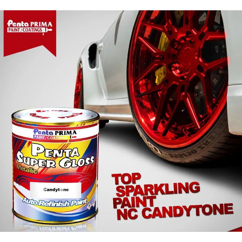 Cat Candy Tone Red Penta Super Gloss NC Metallic Merah Candy Tone
