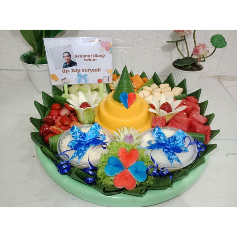 Tumpeng Puding Buah /Puding Buah/Tumpeng Puding porsi 5-25