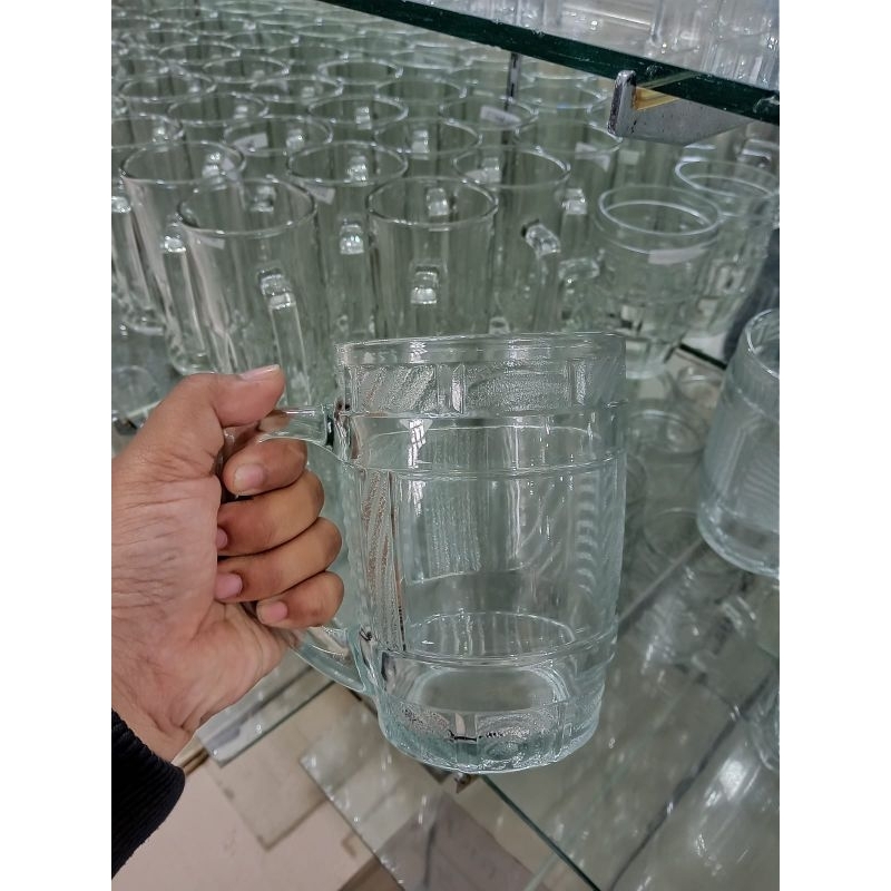 Gelas kaca/ gelas drinking/ gelas teh jumbo/ gelas gagang/ gelas jas kaca/ gelas kaca jumbo
