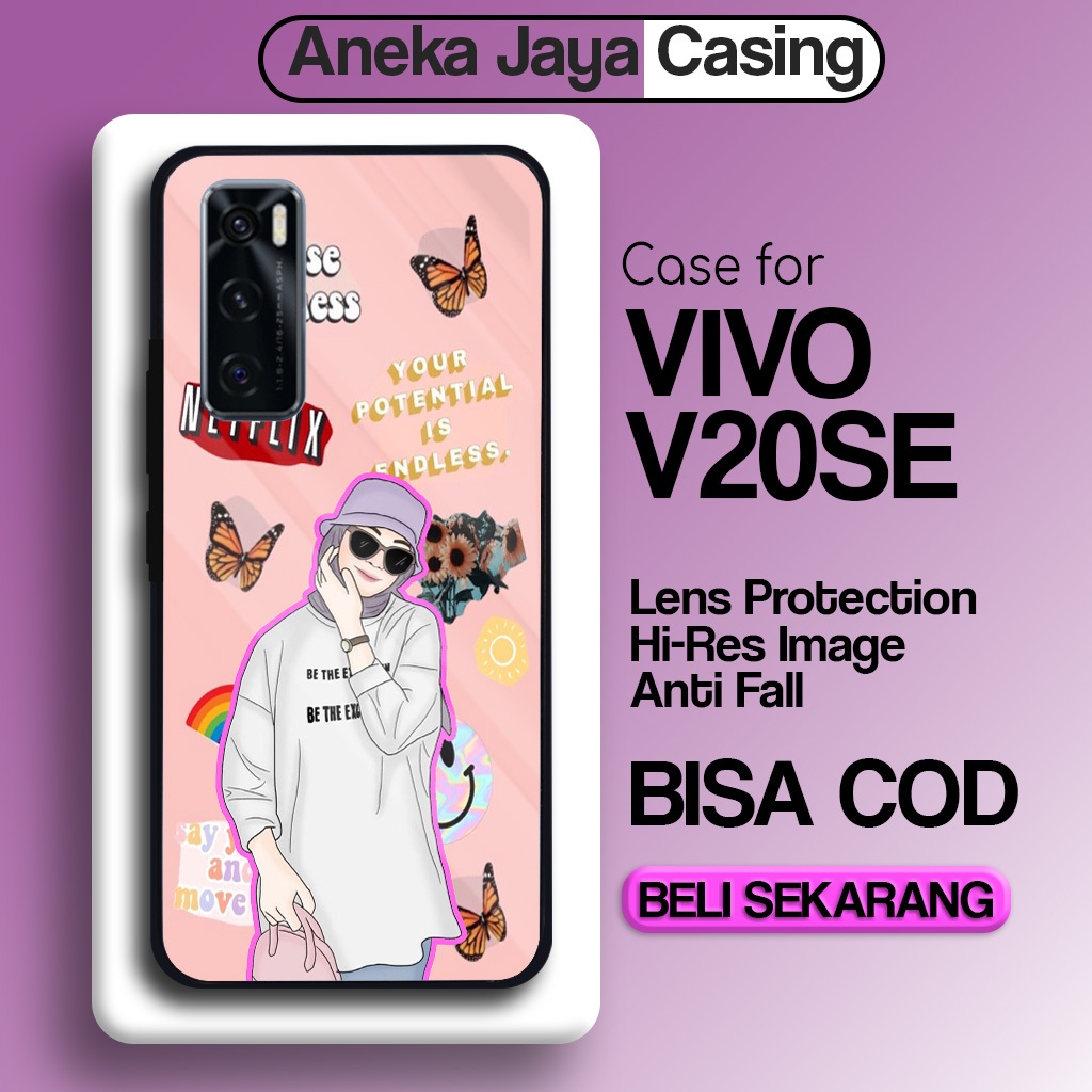 case VIVO V20SE casing VIVO V20SE Motif Hijab case keren karakter anime bahan hardcase softcase glos
