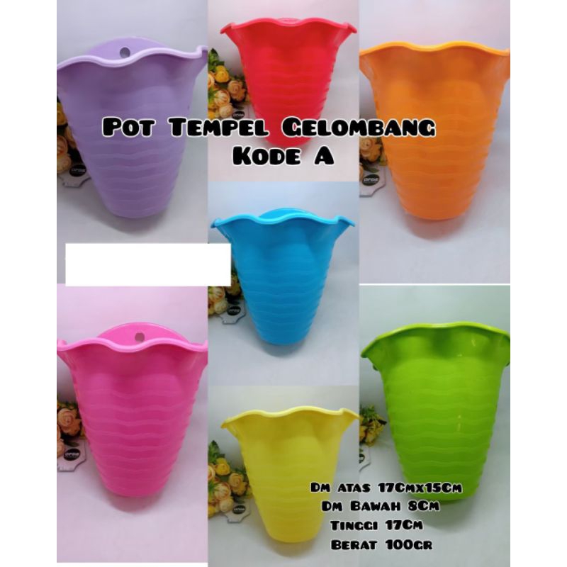 Pot Bunga Gantung Pot Bunga Tempel Vas Bunga Dinding Pot Plastik Kode A
