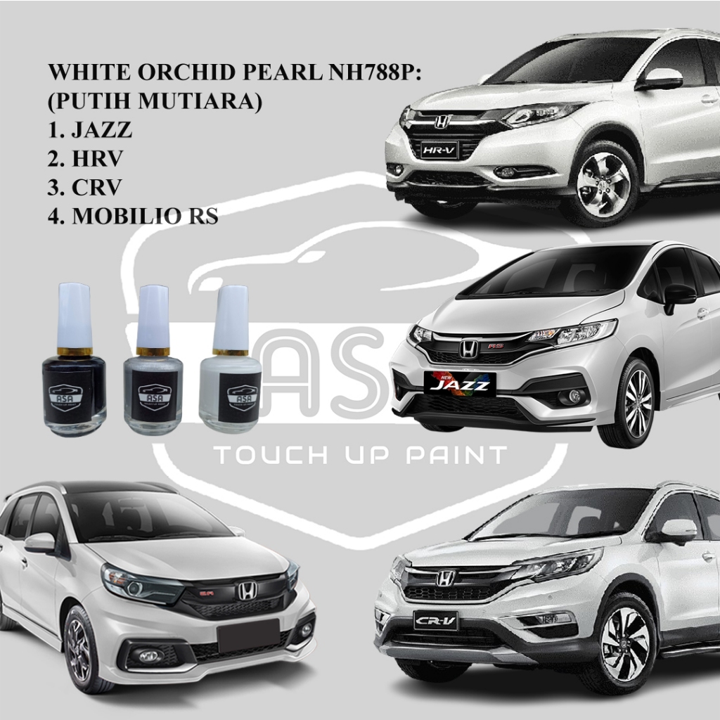NH788P Cat Oles Penghilang Baret Lecet Gores Mobil Honda Jazz HRV CRV Mobilio RS Putih Mutiara White