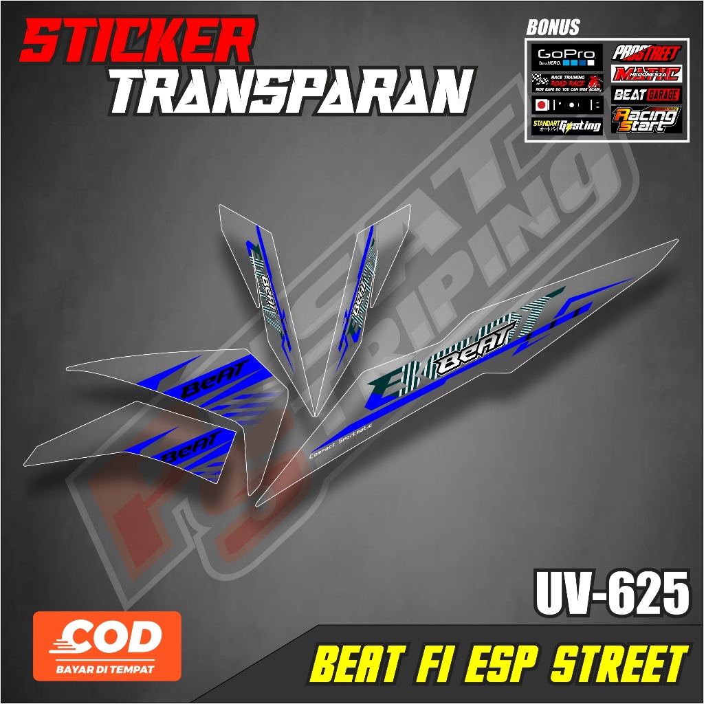 Striping Beat fi Street 2016 2017 2018 2019 - Striping Transparan Simple Beat Fi New Esp