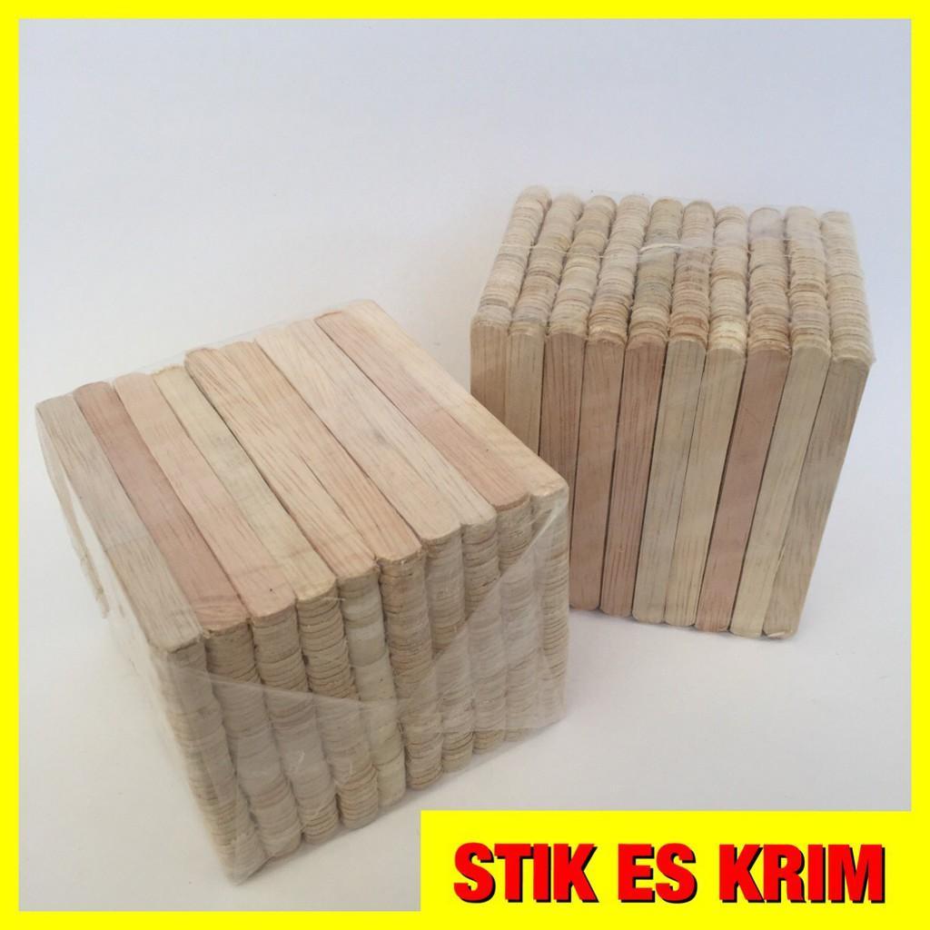 Stick Kayu / Stik Es Krim Polos (Isi 500Pcs) - Harga Stik Es Krim 1 Pack - Stick Kayu Ice Cream - St