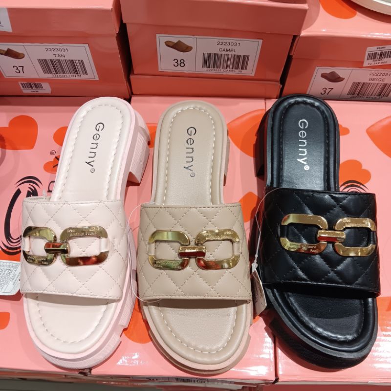 Sandal wedges wanita Genny