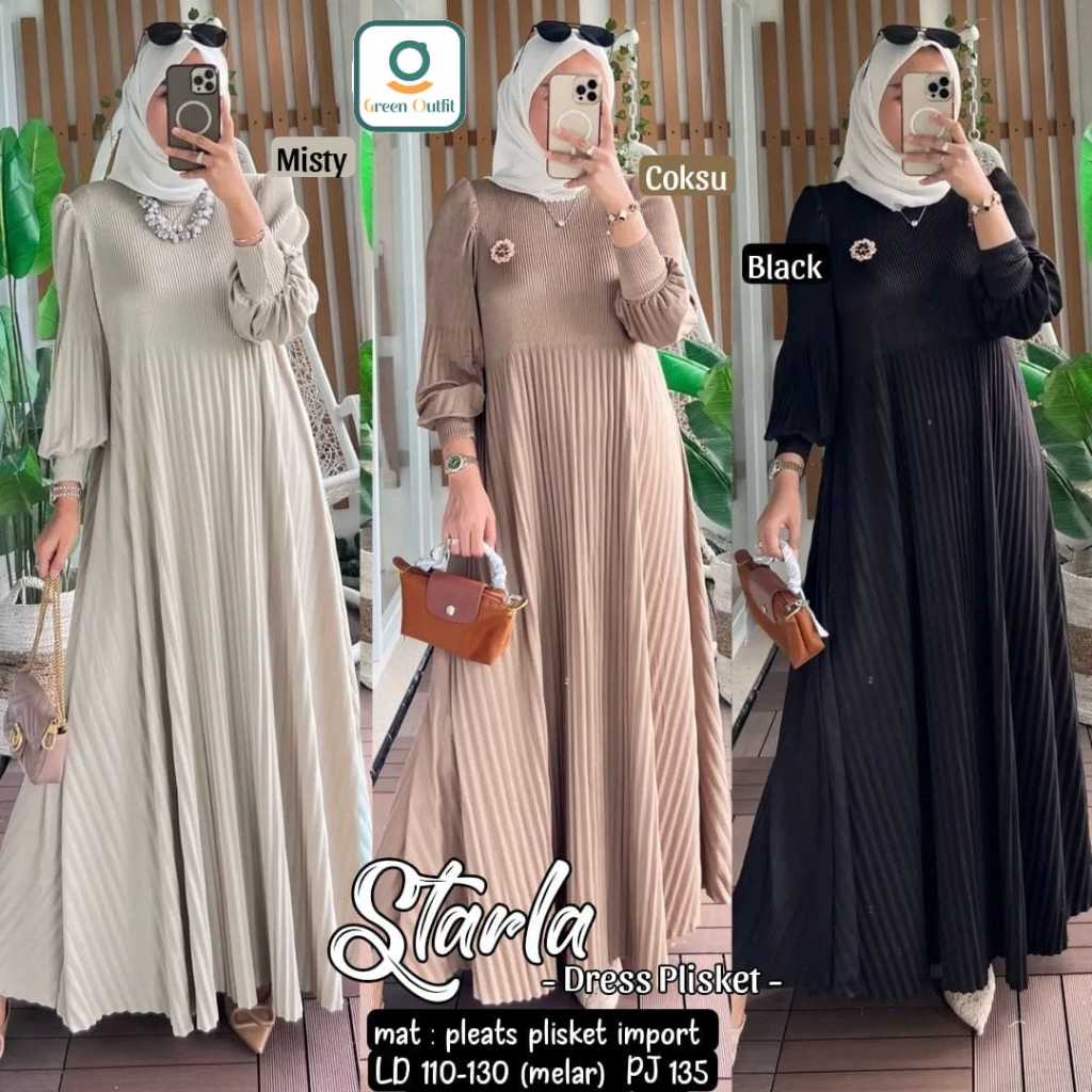 strl dress dres maxy maxi gamis pakaian baju pesta lebaran kondangan wanita cewe remaja dewasa musli