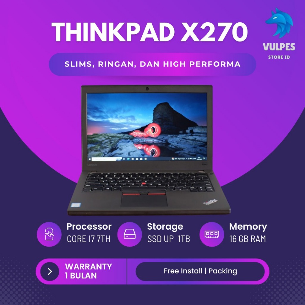 Laptop Lenovo Thinkpad X270 X260 Core i5 | i7 RAM 16GB Like New