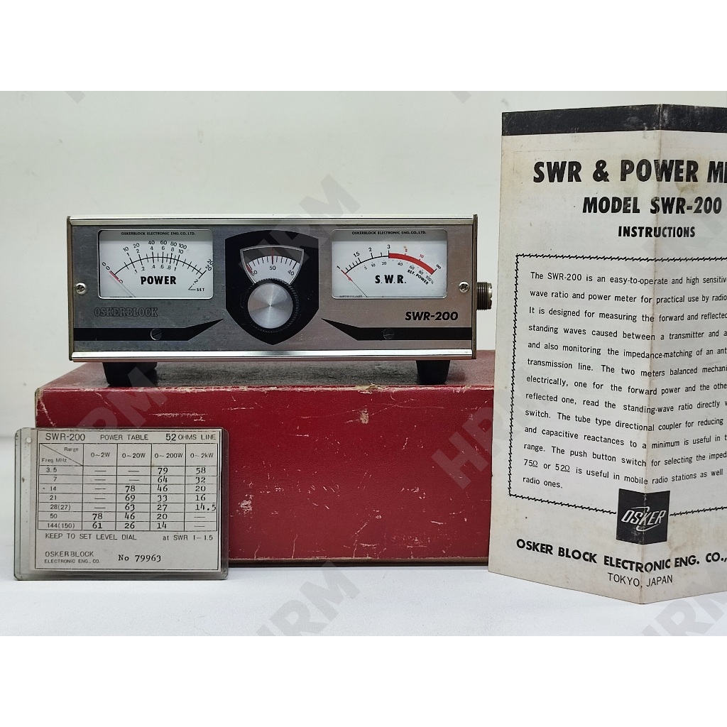 OSKERBLOCK SWR-200 THRULINE SWR dan WATTMETER