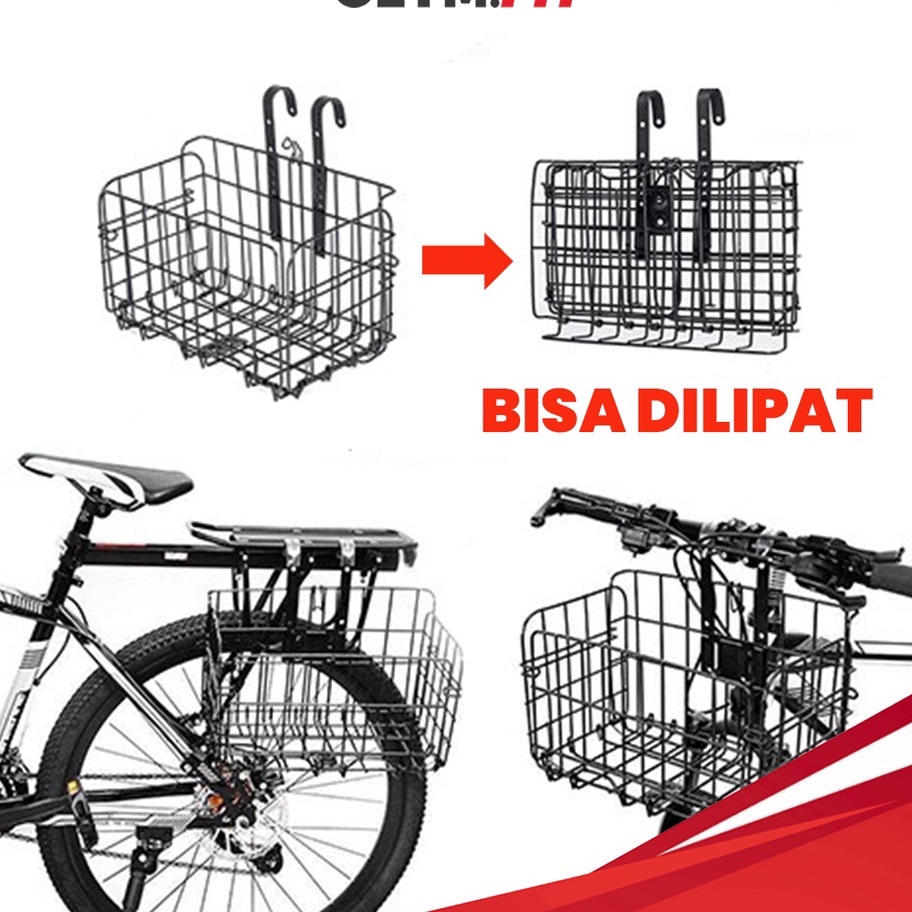 Promo Terbatas Harga Menggiurkan Keranjang Sepeda Lipat Foldable Basket Untuk Sepeda Dewasa MTB Seli Lipat Aksesoris Sepeda