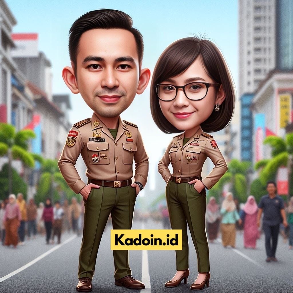 Jasa Edit Karikatur AI Polisi Untuk Kado Ulang Tahun/Wisuda/Anniversary/Pernikahan dll