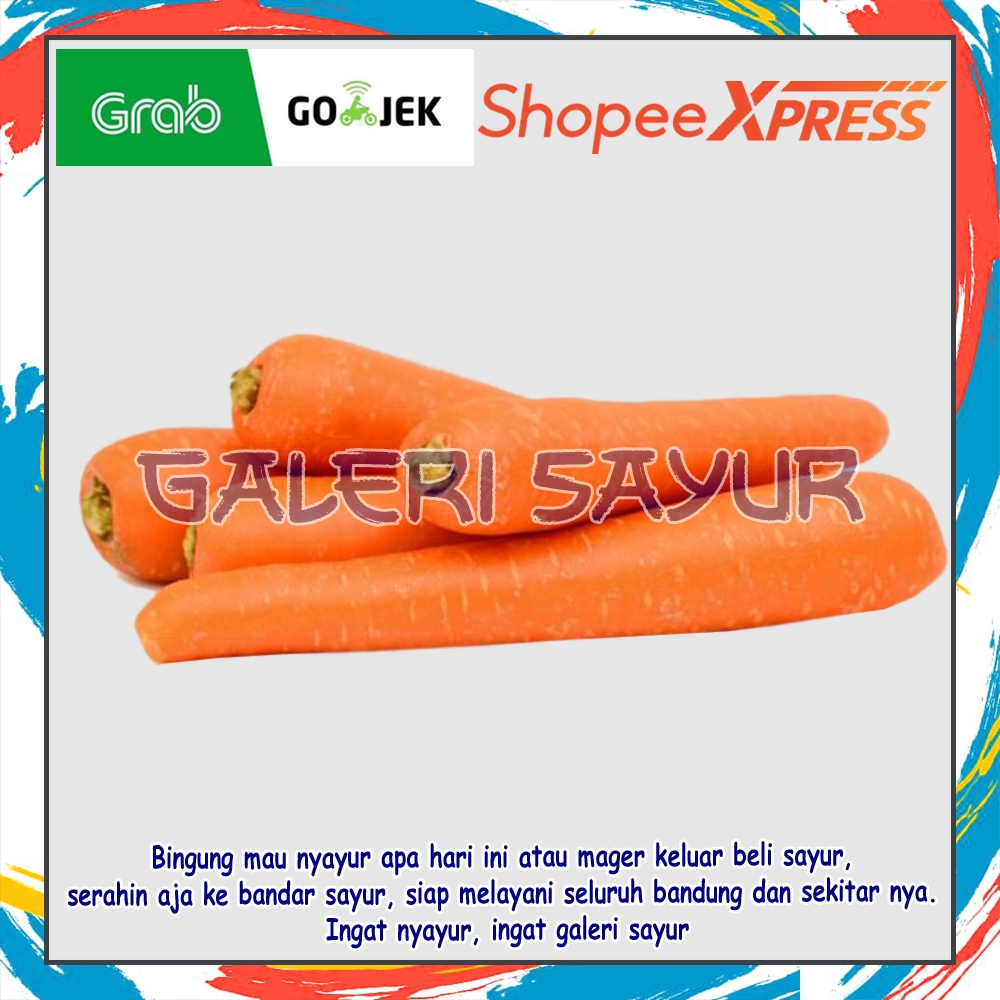 

KIRIM INSTAN Wortel Brastagi 1/2 Kg dan 1Kg Promo Galeri Sayur Bandung