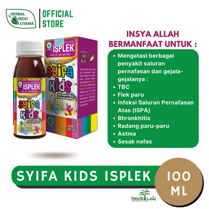 

Madu Anak Syifa Kids Isplek 100ml Madu Pernafasan anak Herbal Alami