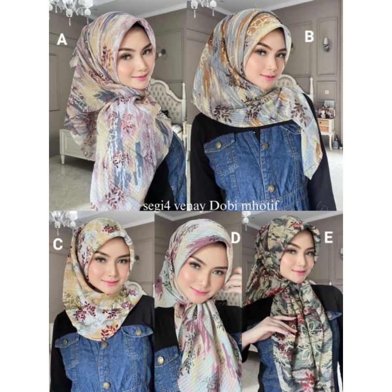 Hijab jilbab segiempat viney  motif laser cut original Imah scarf