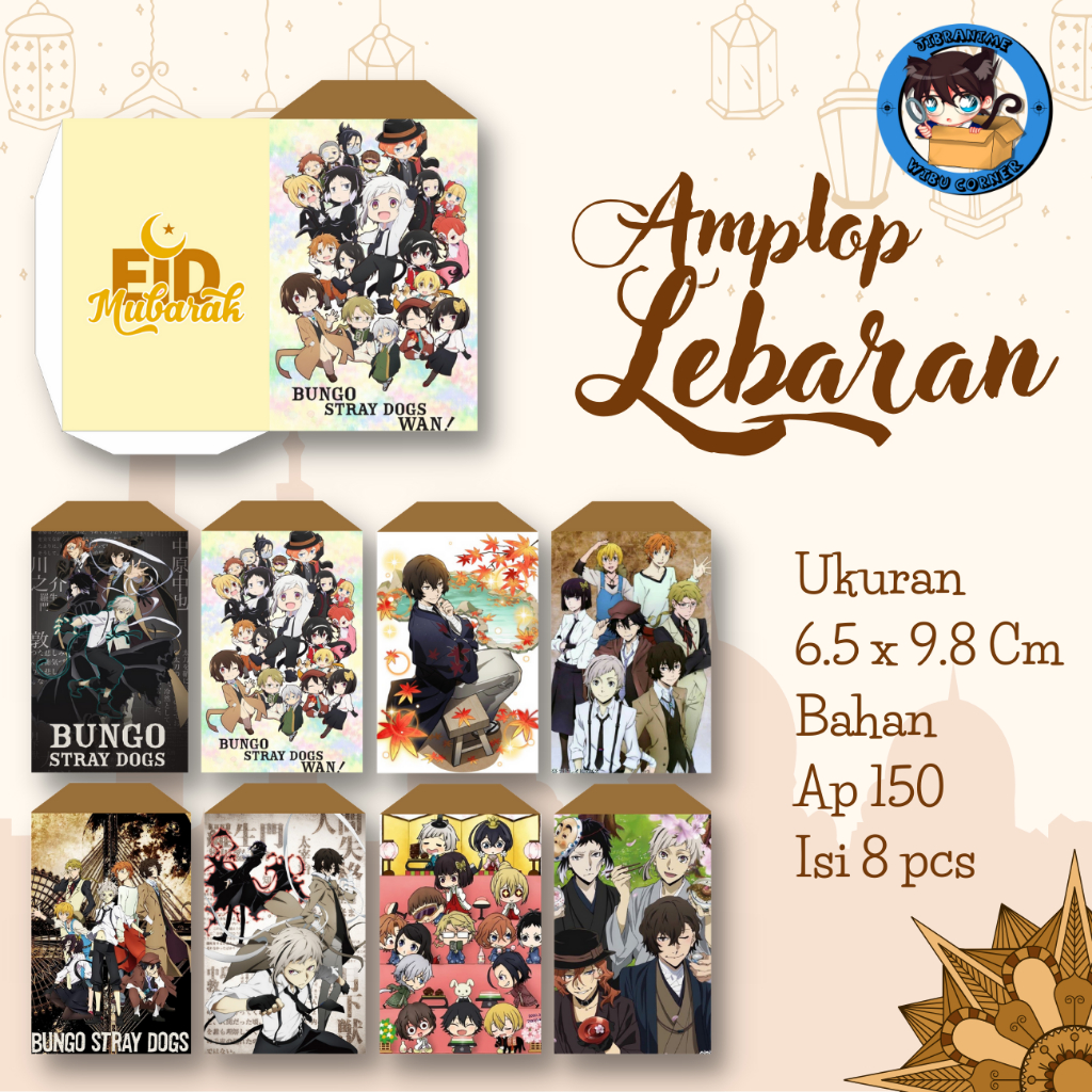 amplop anime bungou stray dog / BSD / dazai