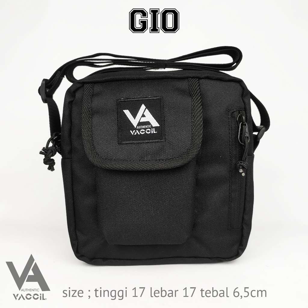 Tas Selempang Pria Premium Kerja Kantor Mekanik Simpel Kekinian Warna Hitam