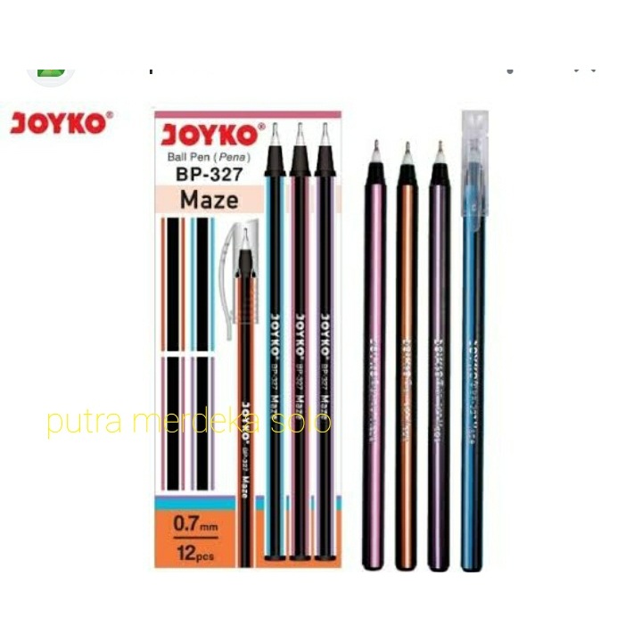 

Ballpoint Joyko, Bolpen, Pulpen Maze Joyko Gel 0.7mm Hitam BP-327