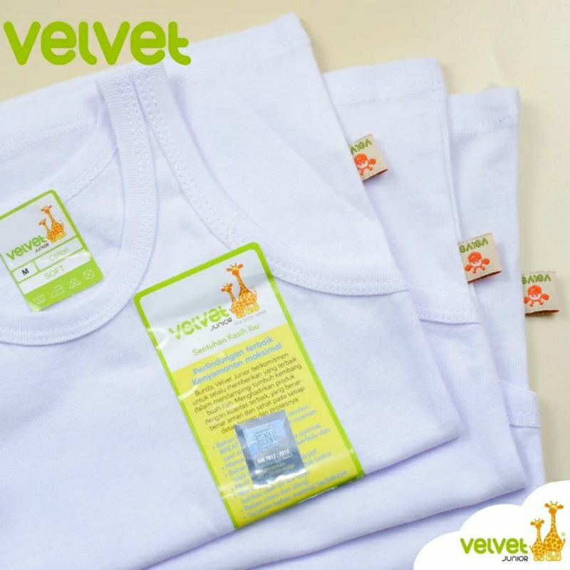 1 PCS Kaos Dalam Anak Velvet Kaos Singlet Velvet | Velvet Singlet Putih
