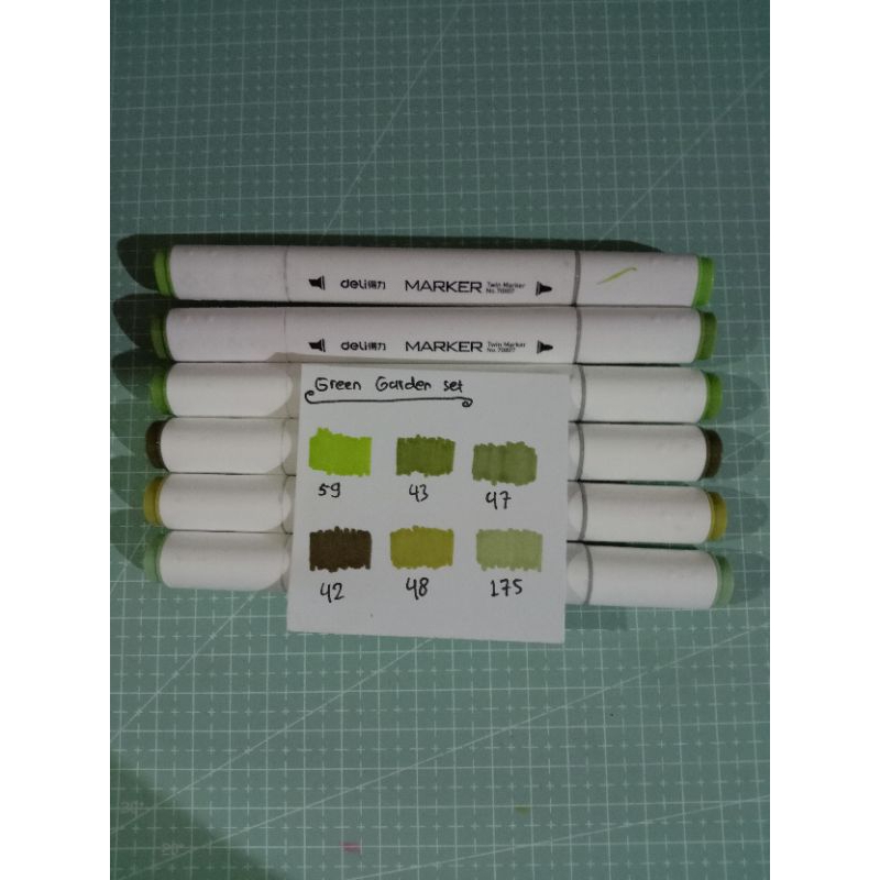 

Deli Alcohol Marker Set Green Garden