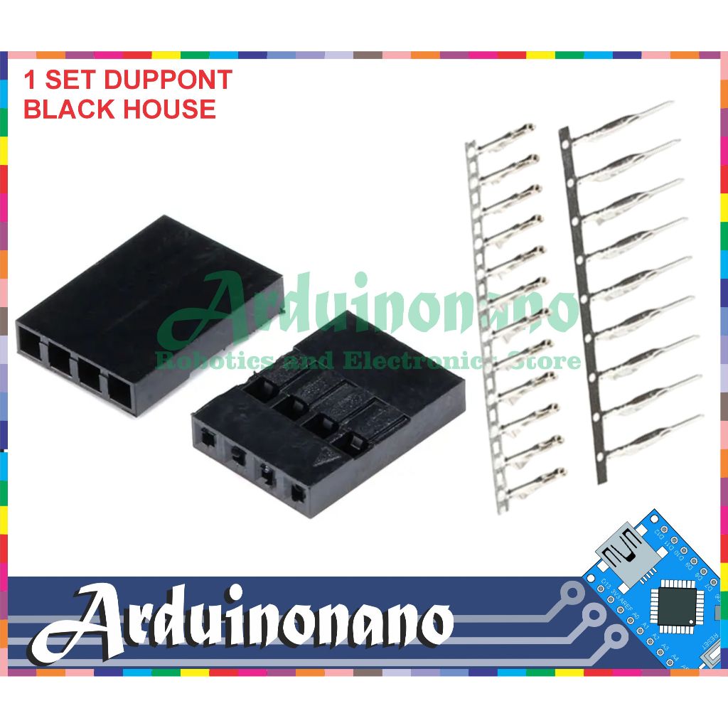 Black Housing 4p Duppont jumper head Pin Connector 2.54mm house 4 pin