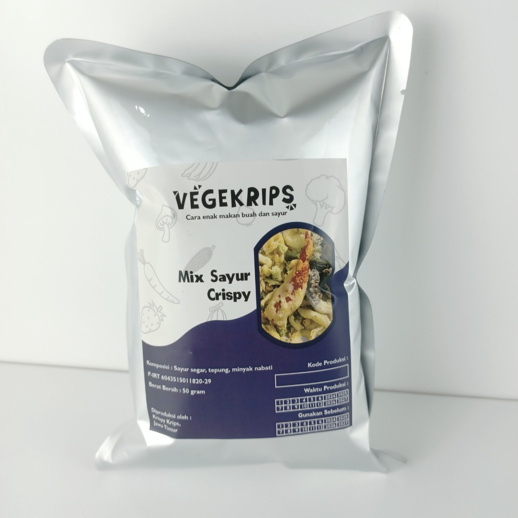 

Keripik Mix Sayur Crispy 50 Gr Aluminium Foil