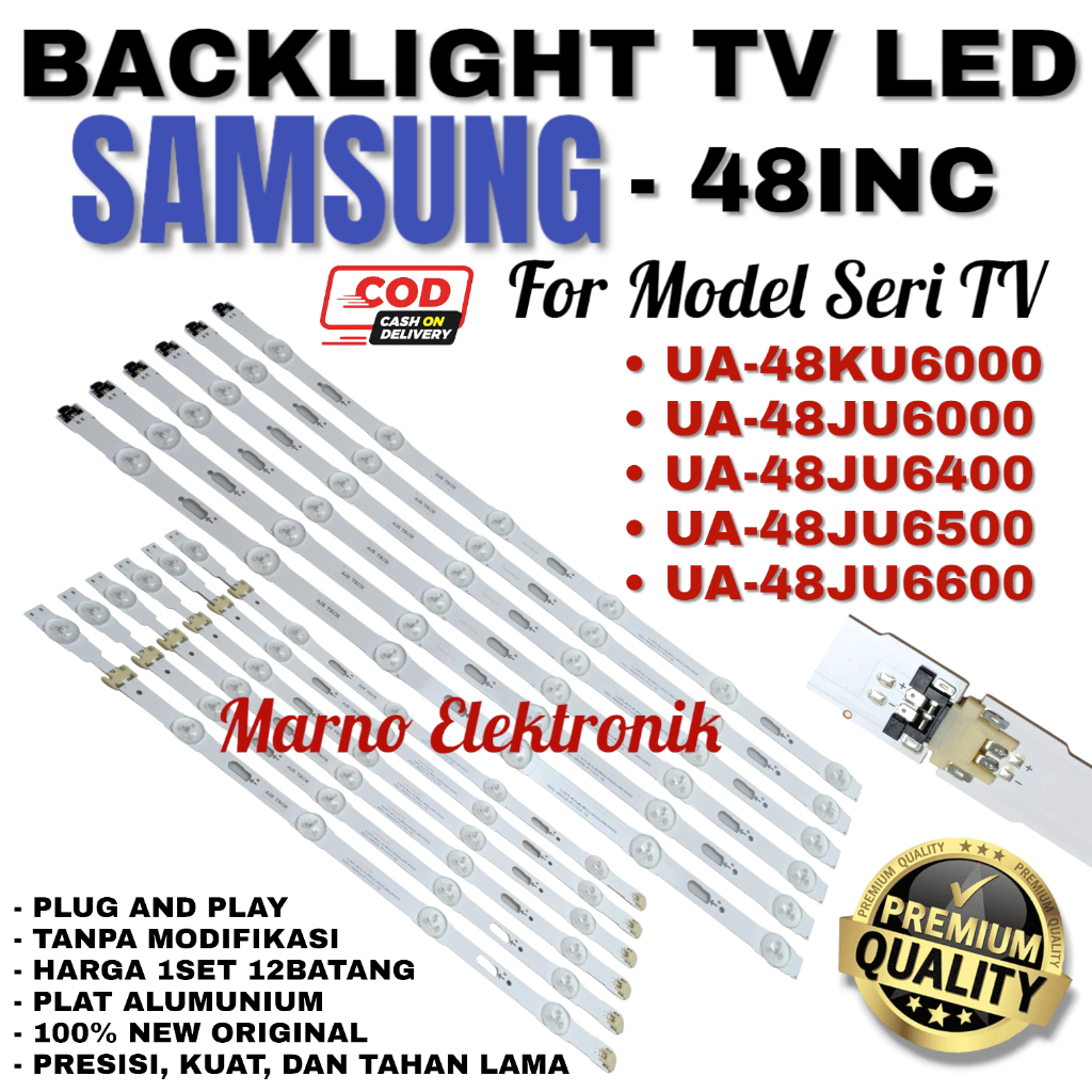 BACKLIGHT TV LED SAMSUNG 48 INC INCH UA48JU6000 UA48JU6400 UA48JU6500 UA48JU6600 UA48KU6000 UA48JU 4
