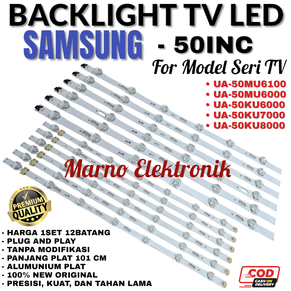BACKLIGHT TV LED SAMSUNG 50 INC INCH UA50MU6100 UA50MU6000 UA50KU6000 UA50KU6100 UA50KU7000 UA50KU80