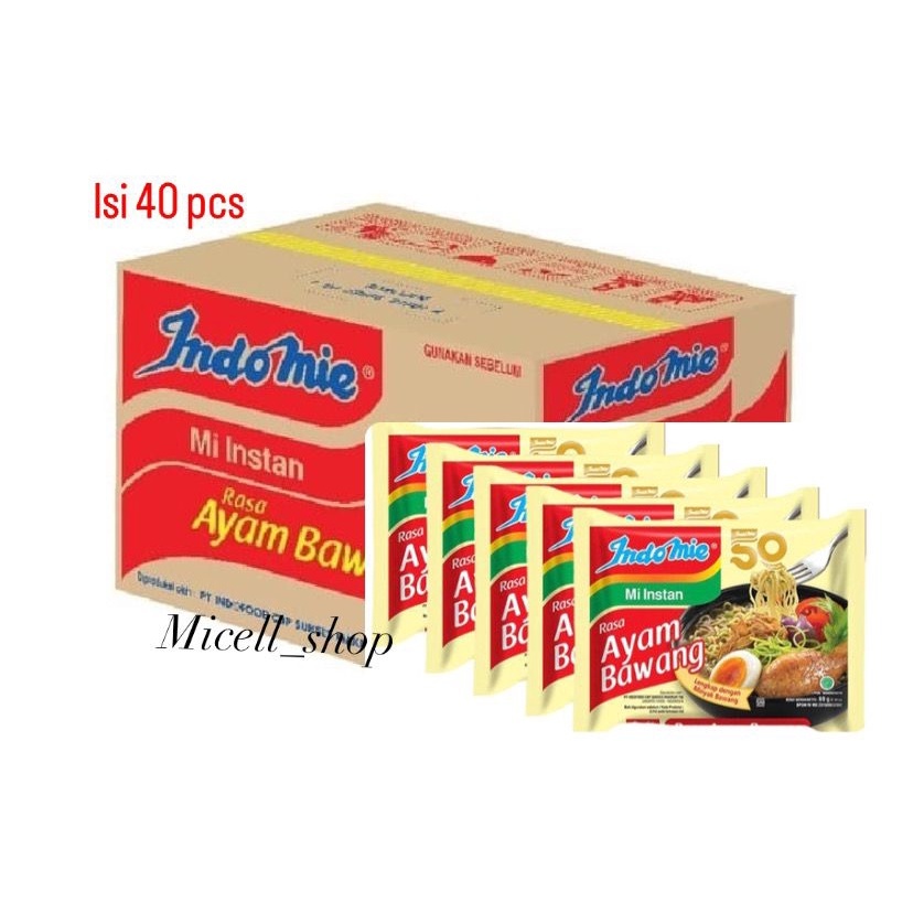 

MIE INSTAN INDOMIE AYAM BAWANG 1 DUS ISI 40 PCS