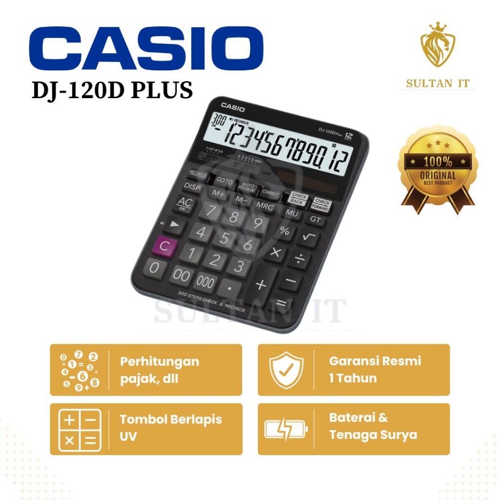 

Kalkulator Casio DJ-120D Plus , MJ 120 D Original