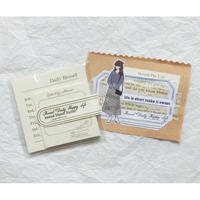 

RECORD DAILY MEMO JOURNAL UNTUK JOURNAL BUJO SCRAPBOOK