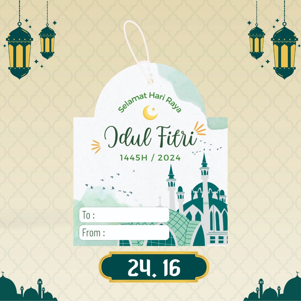 

Kartu Hang Tag 24.16 Edisi Lebaran Terbaru Best Seller Harga Murah 1 bungkus isi 8pcs