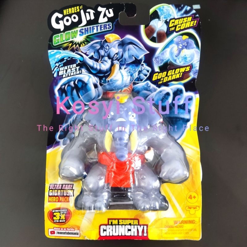 Goo Jit Zu Glow Shifters - Ultra Rare Gigatusk - Crush The Core Goo Glows In The Dark Langka