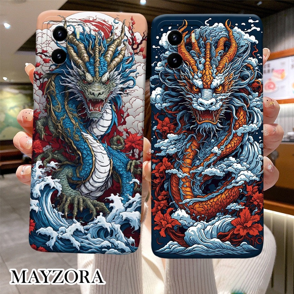 ART001 SILIKON CASE FOR VIVO Y15S VIVO Y01 Motif Naga monsters FOR ALL TYPE HP SAMSUNG OPPO VIVO RED