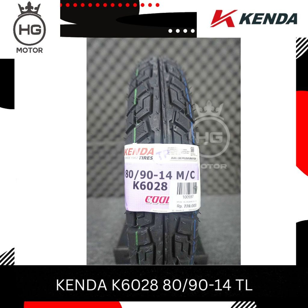 BAN KENDA K6028 80/90 90/90 100/80 Ring 14 BAN VARIO BEAT MIO X-RIDE