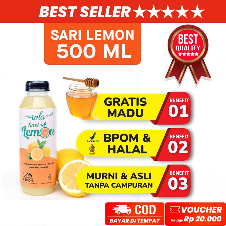 

Mola Sari Lemon 500ml Murni | Asli Minuman Jus Diet Detox Alami