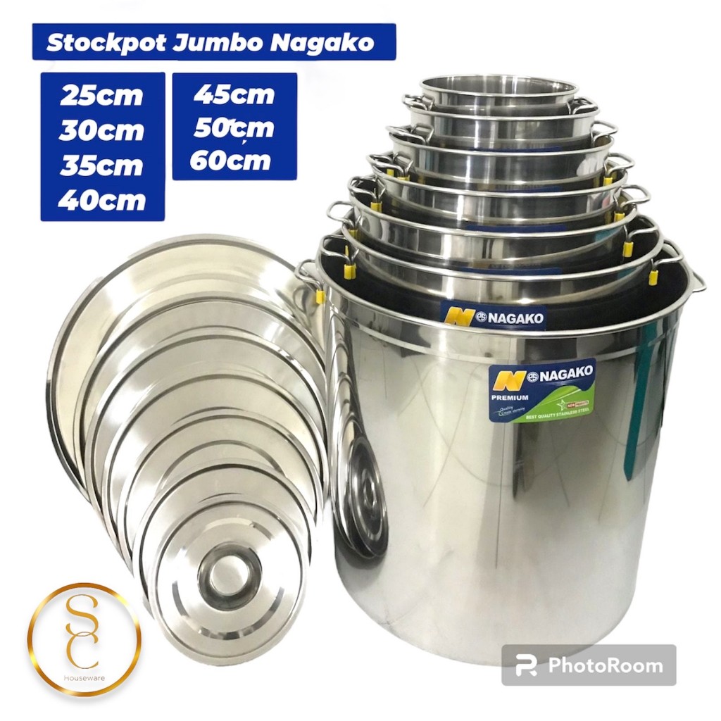 [ DISKON VOUCHER s/d 80% LIVE XTRA ] Panci Dandang Stainless Tebal Premium Dengan Tutup Full Stenlis