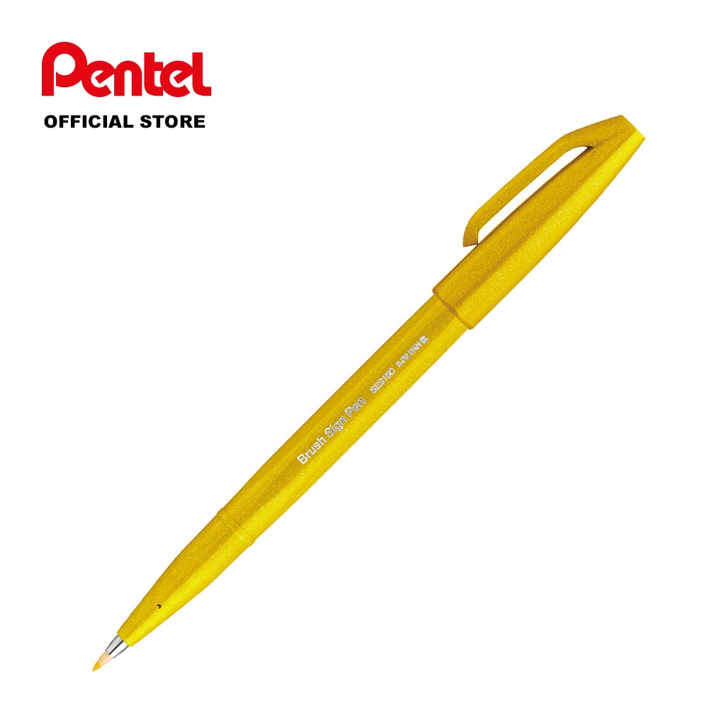 

Pentel Brush Sign Pen Yellow / Kuning