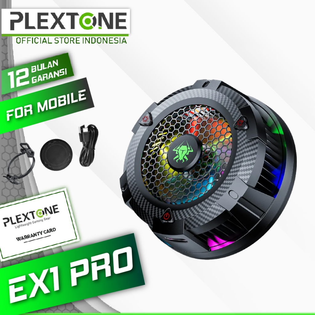 Plextone EX1 FuncoolerSpeed Hurricane Turbo Fan Cooler EX1 Pro Radiator Smartphone Pendingin HP