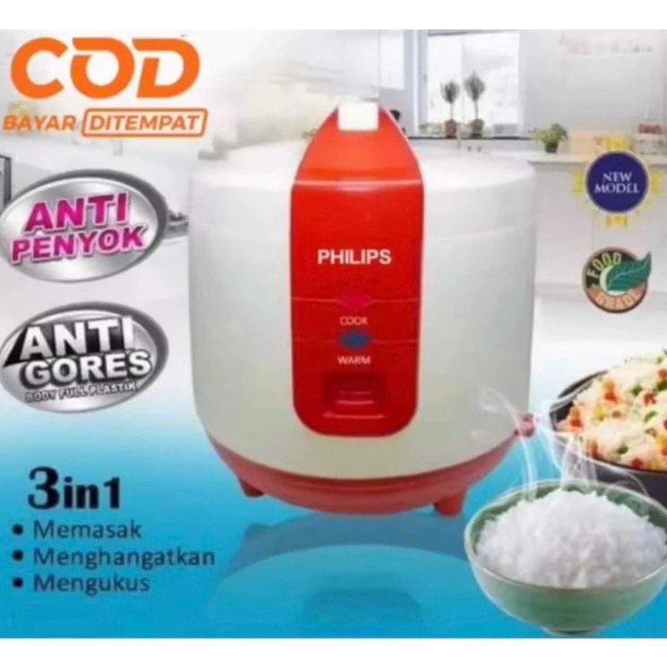 Yai TERMURAH BISA COD RICE COOKER PHILIPS 2LITER w Murah