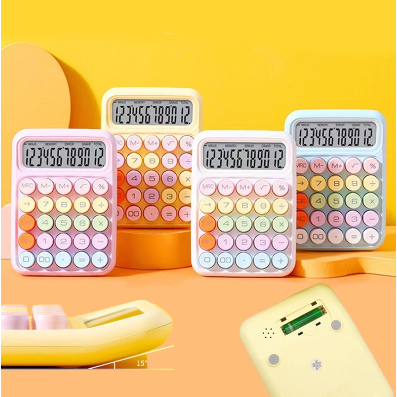

SIG02 Kalkulator Warna 12 digit DX-819 Korea Dopamin Display Besar Keyboard Dot Mekanik Tombol Besar Alat Tulis Ezzymart