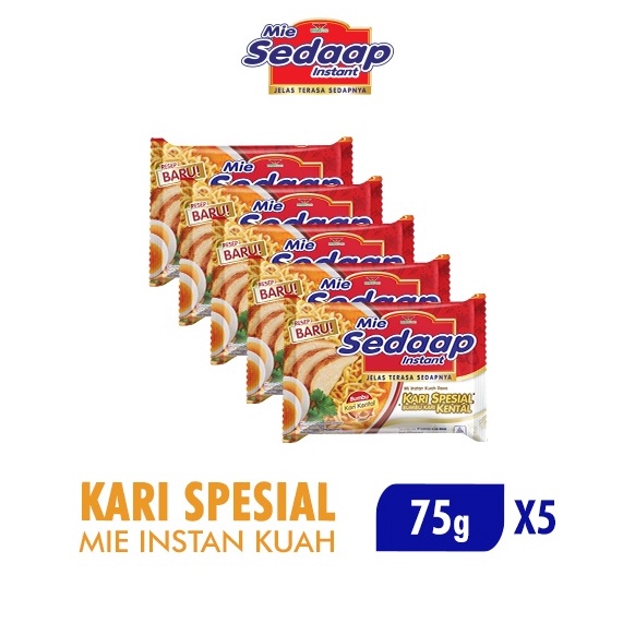 

FJR681 Jangan Sampai Kehabisan Sedaap Mie Instan Kari Kental Special Bag 75 gr x5