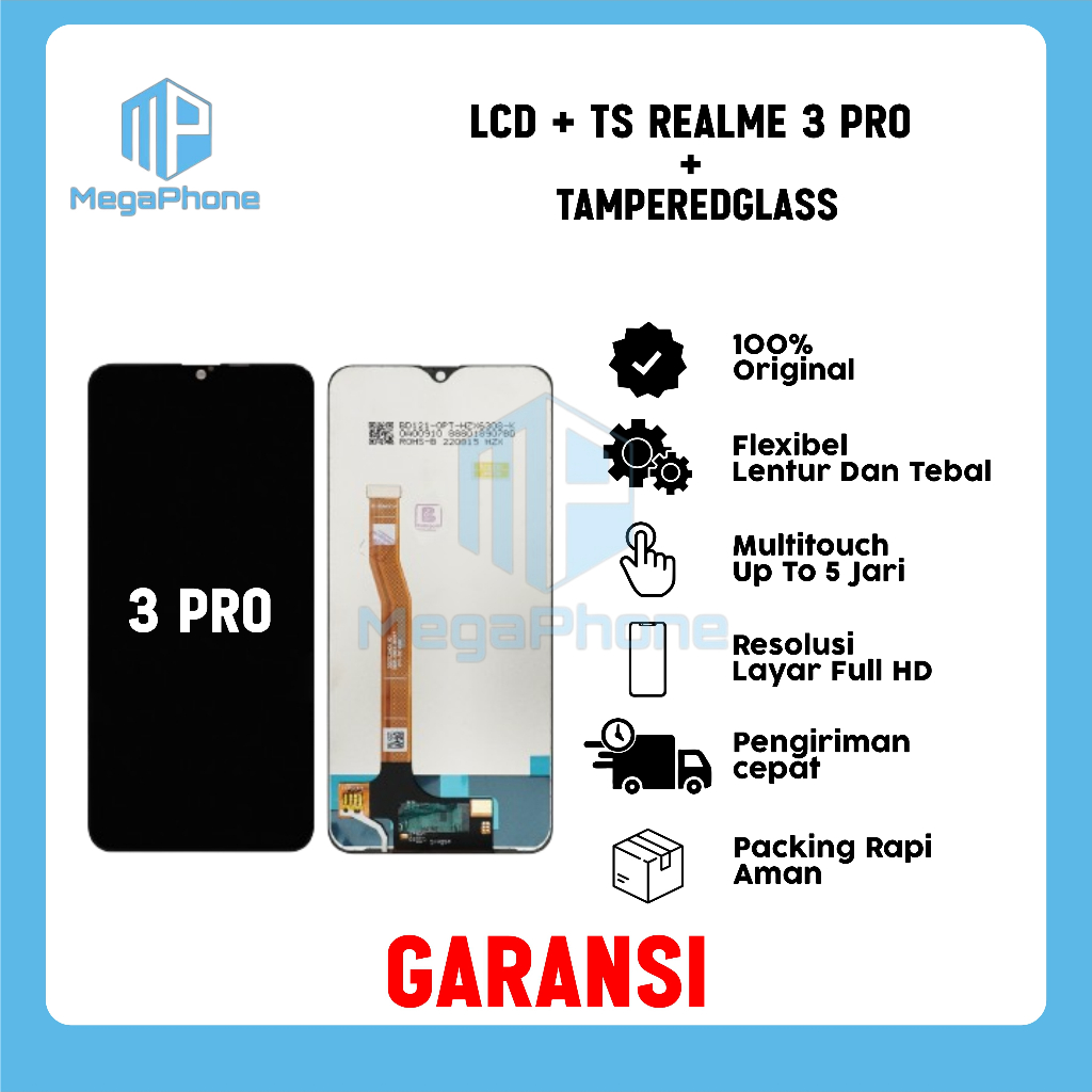 LCD + TS REALME 3 PRO ORI FULLSET GARANSI