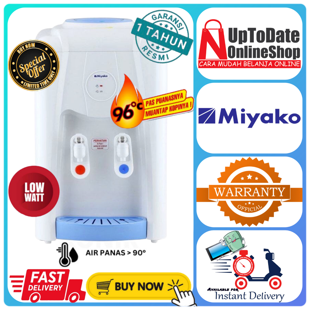 DISPENSER MIYAKO WD-190PH WD190PH 190PH PORTABLE DISPENSER MIYAKO TANGKI ANTI KARAT SUPER LOW WATT M