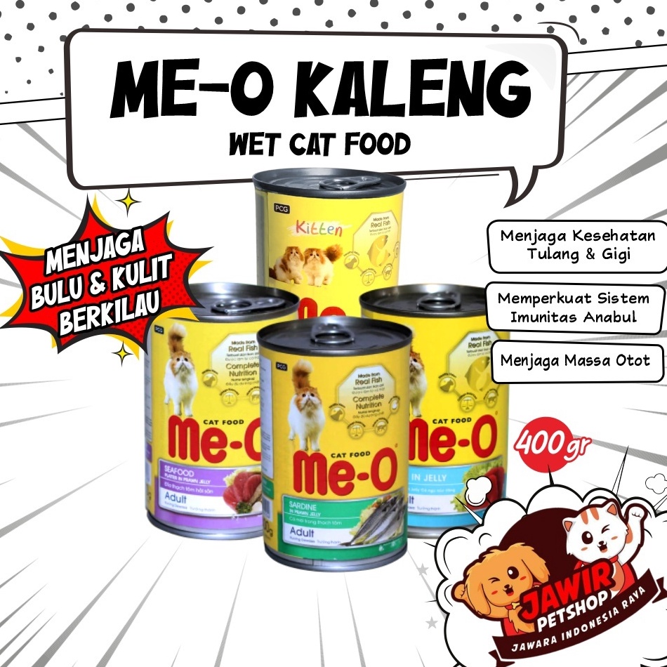 FXX738 Terbaru MEO KALENG 4gr wet cat food me o canned makanan kucing adult basah tuna seafood sardi