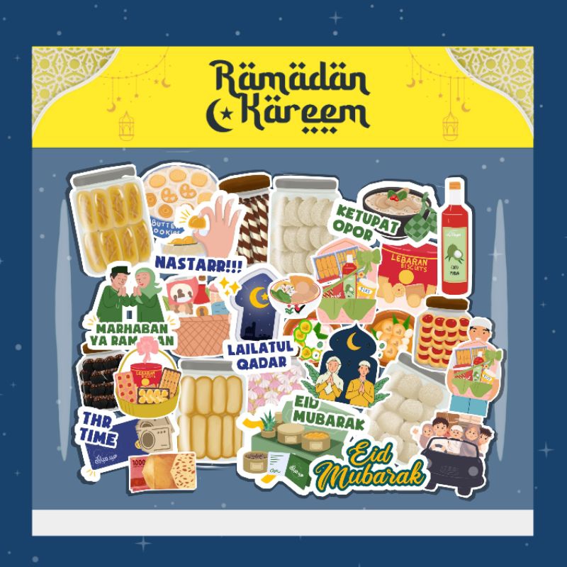 

50PCS++ STICKER RAMADHAN | STICKER LEBARAN DAN RAMDHAN | STICKER RAMADHAN KAREEM